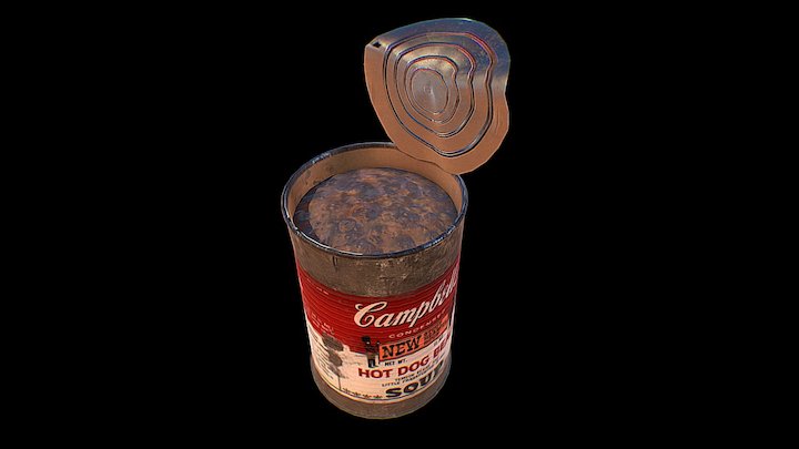 food can "post-war" 3D Model