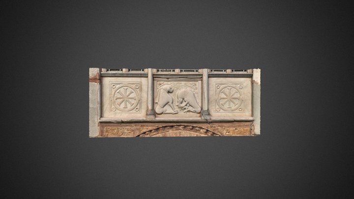 Outer south wall of the church of the Catholico 3D Model