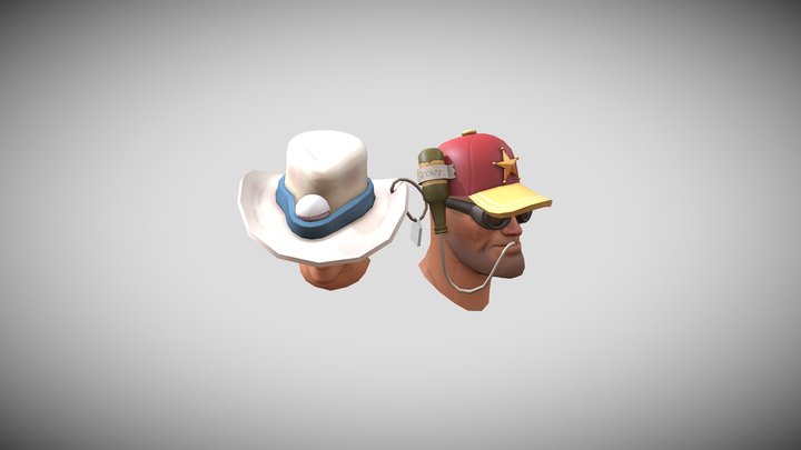American Gifting - A 2in1 Hat for TF2 3D Model