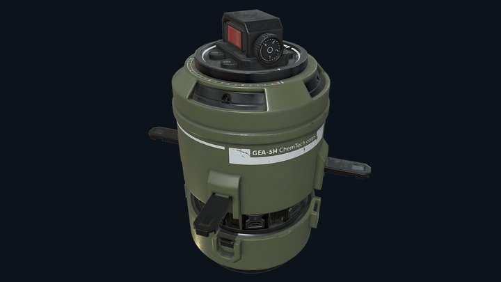 Sci-fi gas grenade (better look on Artstation!) 3D Model