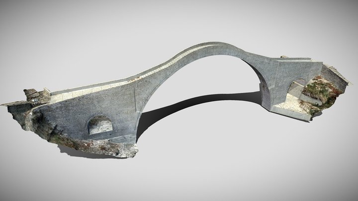 Historical Bridge of Plaka 3D Model
