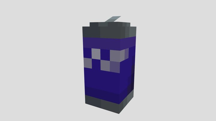 Minecraft Blue soda can 3D Model
