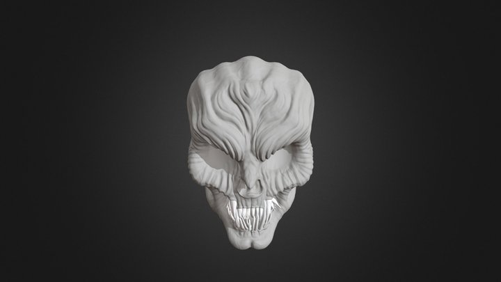 a monster skull without horns 3D Model
