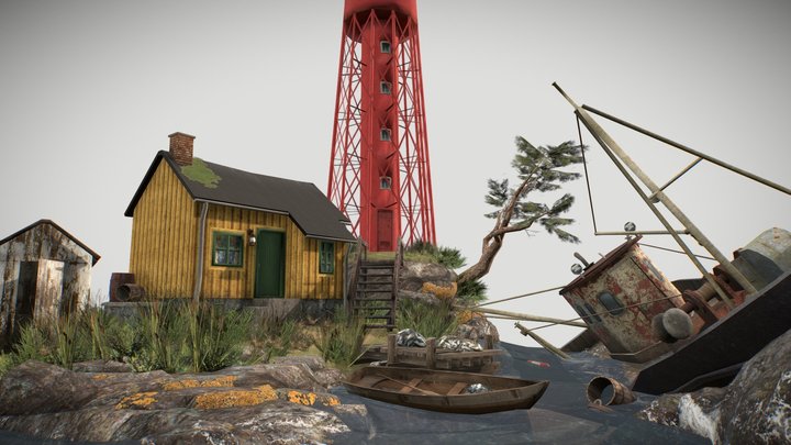 DAE Diorama - By the ocean 3D Model