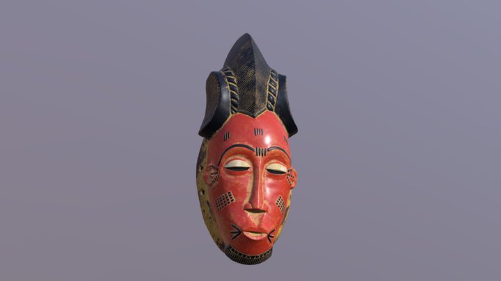 Czerwona maska 3D Model