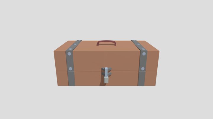 Kuferek Low Poly Style 3D Model