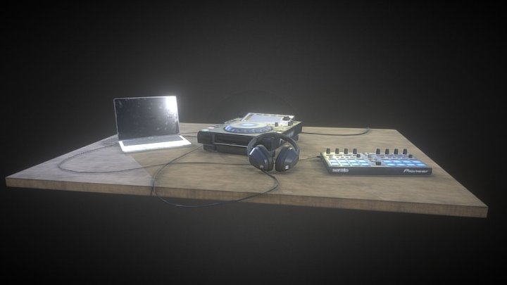 DJ Set Up 3D Model