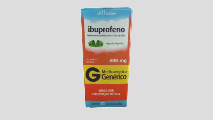 INOVAÇÃO - (G) Althaia Iboprofeno 600mg 10 cp 3D Model