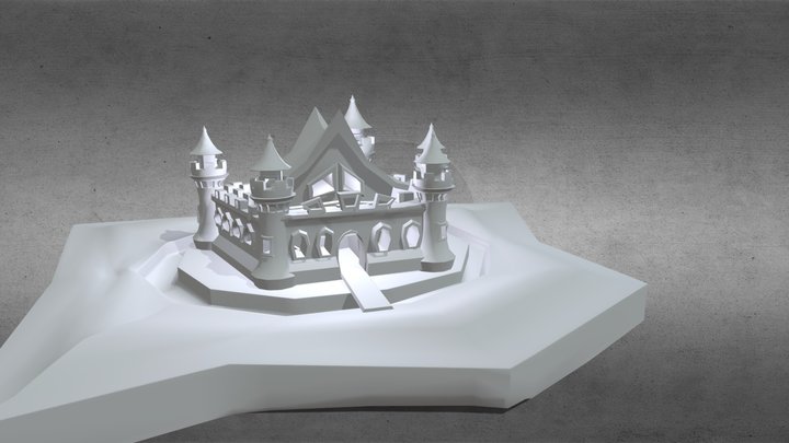 Cartoon Castle 3D Model