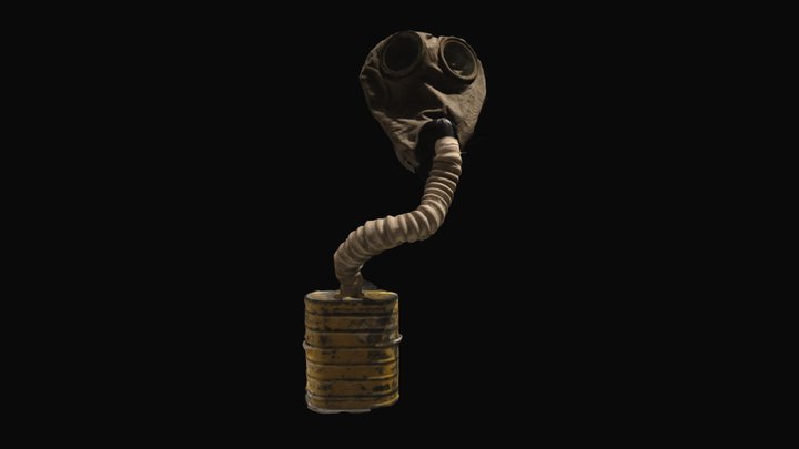 World War I gas mask (partial reconstruction) 3D Model