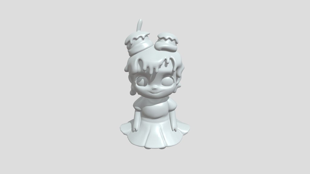 Ice cream themed cute girl figurine