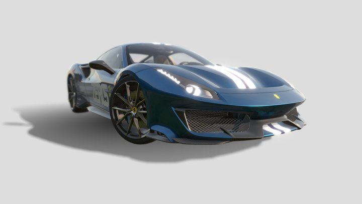 Ferrari 488 Pista 3D Model