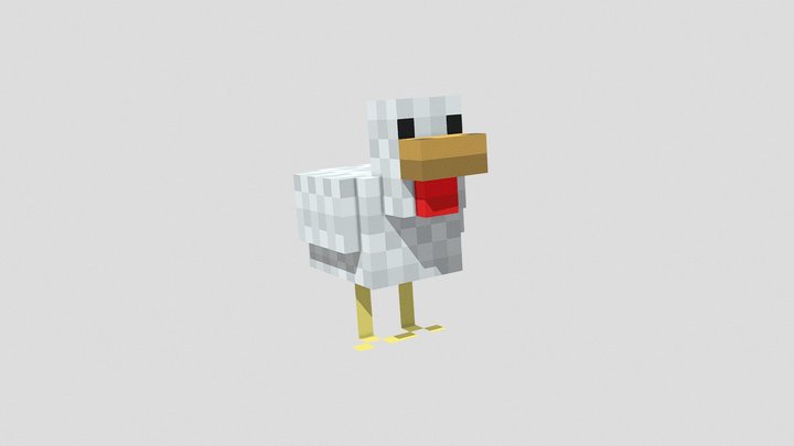 Chicken Minecraft 3D Model