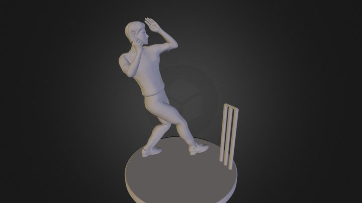 Pose # 7: Bowler Pose 3D Model
