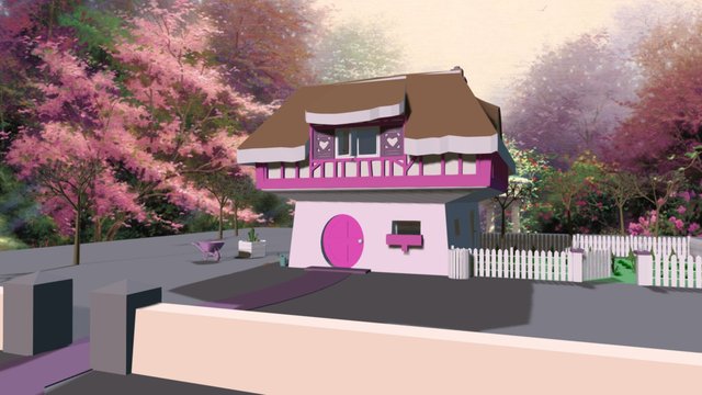 Maison Lapin blanc - White rabbit house - Disney 3D Model