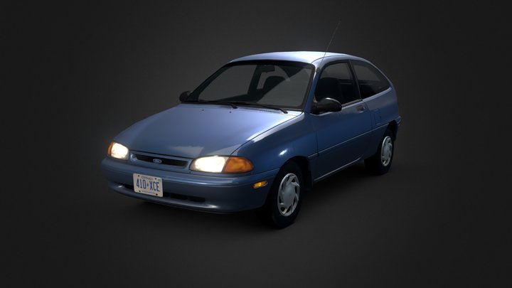 1994-1996 Ford Aspire 3D Model