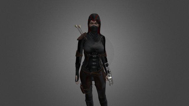 Female Assassin 3D Model