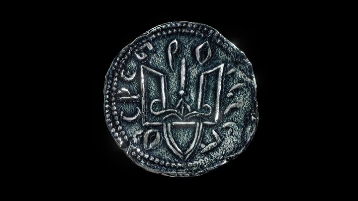 Coin of Vladimir the Great X century 3D Model