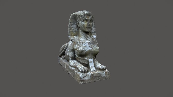 Concrete sphynge 3D Model