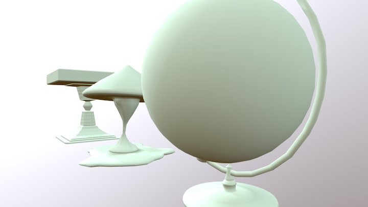 Vase,Mushroom and Globe 3D Model