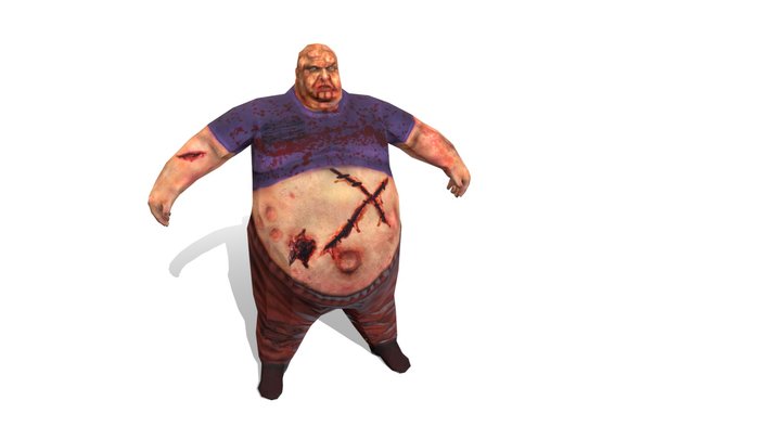 Fat Zombie 3D Model