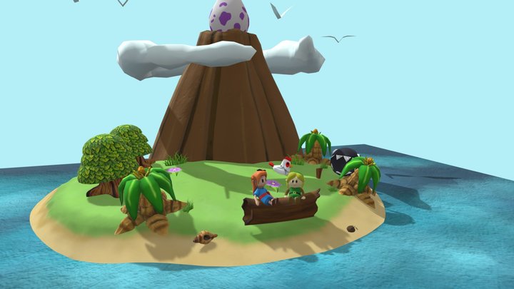 Hyrule's Eastern egg island 3D Model