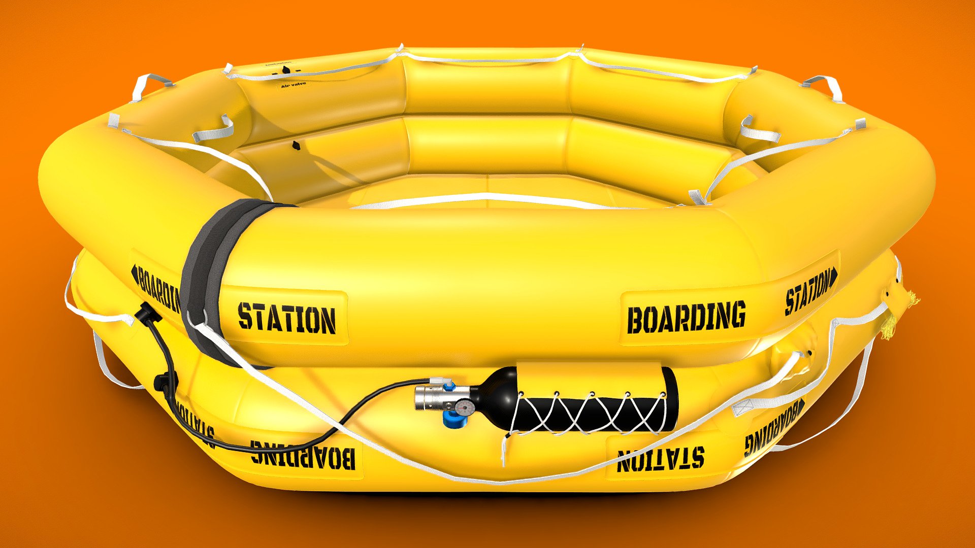 Emergency Raft [High Quality] - Buy Royalty Free 3D model by PTM Models ...