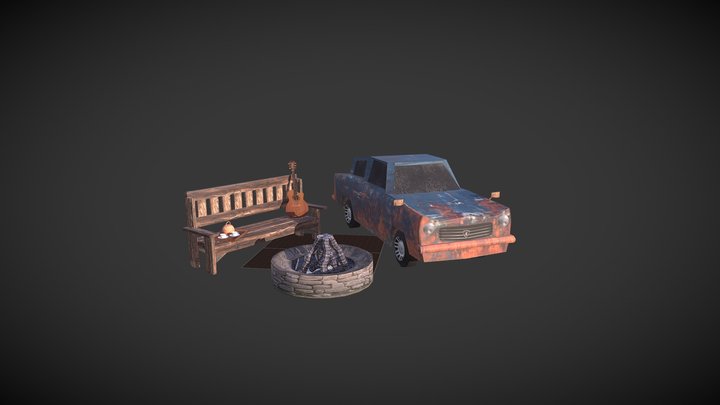 DAE 5 Finished props - Eco House 3D Model