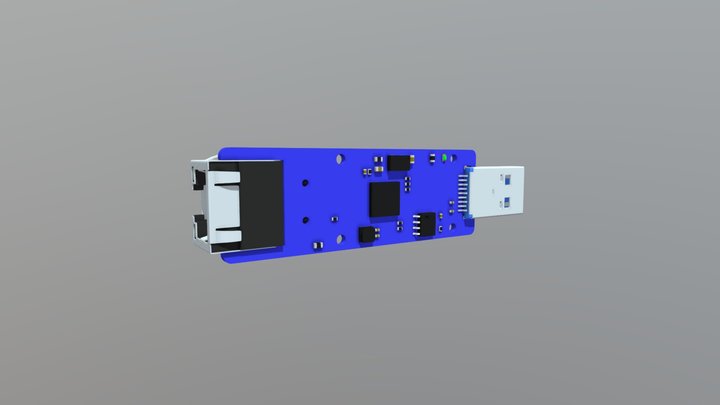 USB3.1-to- Ethernet 3D Model