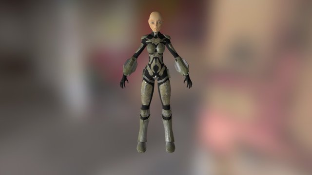 Sci-fi Girl 3D Model