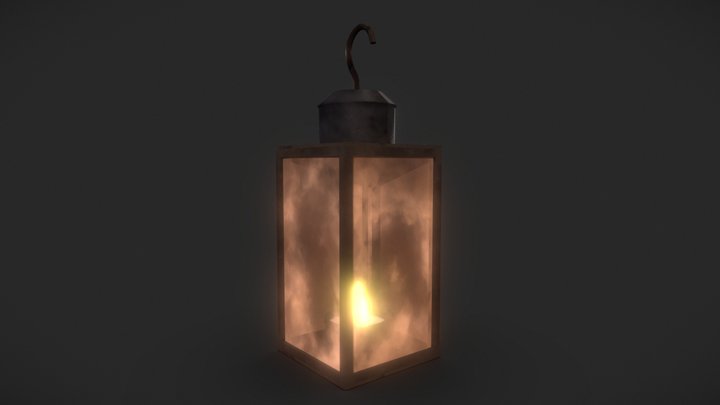 Old Low Poly Lantern 3D Model