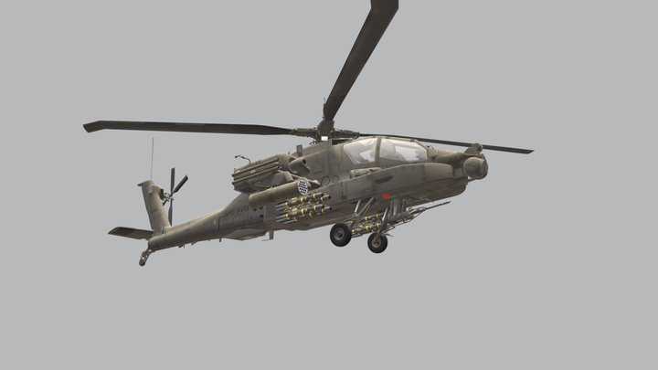 AH-64 Apache Helicopter  3D model 3D Model