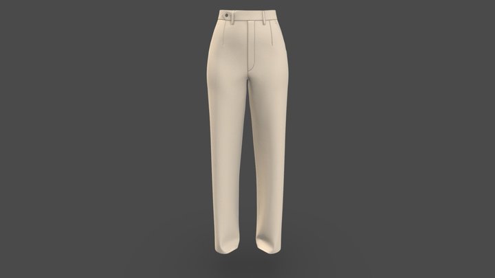 Women Fashion Apparel Chino Pant 3D Model