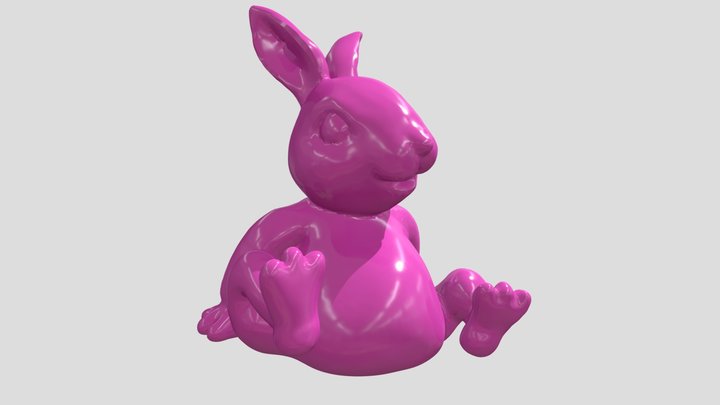 Lazy Bunny, rabbit, cute 3D Model