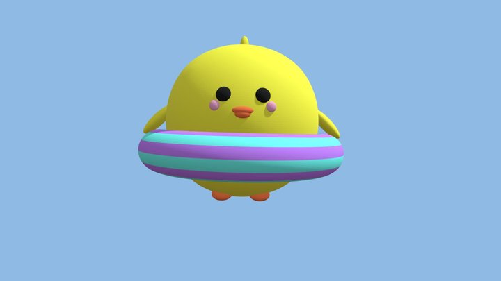 Cute Chicken 3D Model