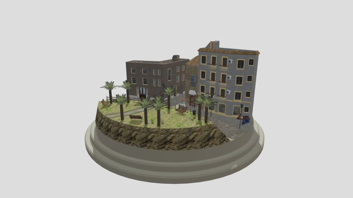 City Scene Tarifa Spain 3D Model