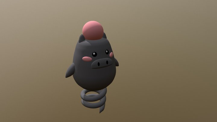 Spoink Final 3D Model