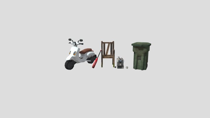 DAE 5 Finished props - Napels 3D Model