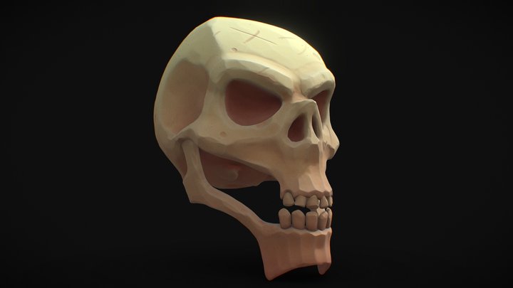 Stylized Skull 3D Model