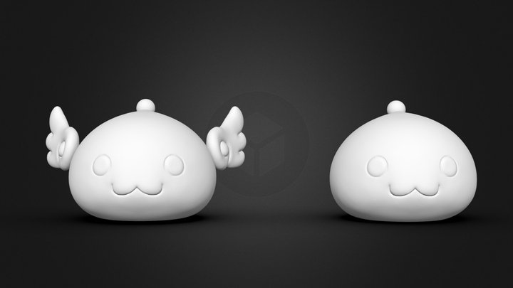 Angeling and Poring Fan ART STL for 3DPrint 3D Model