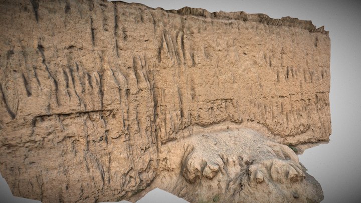 Ruined wall05 3D Model