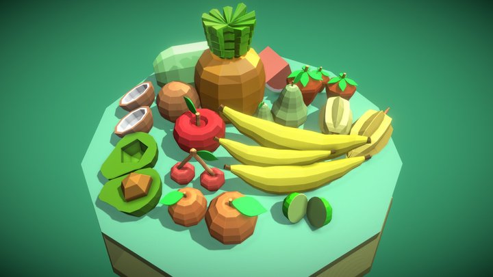 Low Poly Fruits
