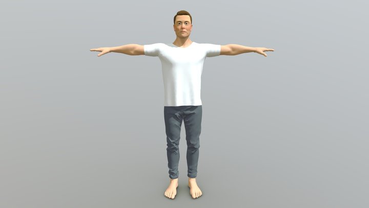 Elon Musk T-Pose 3D Model