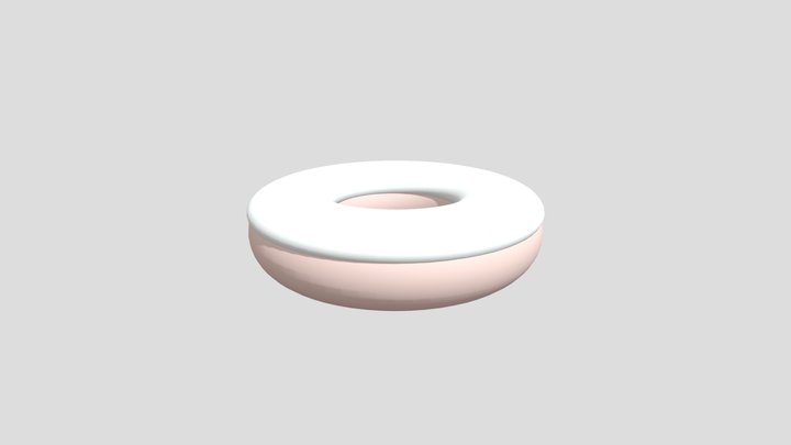 Vanilla Donut 3D Model