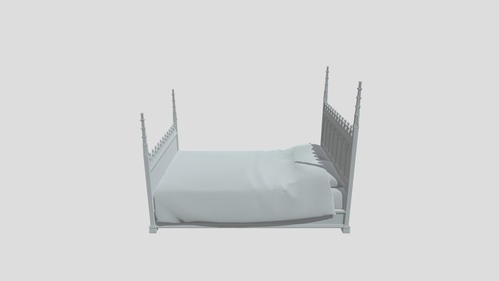 Gothic Bed 3D Model