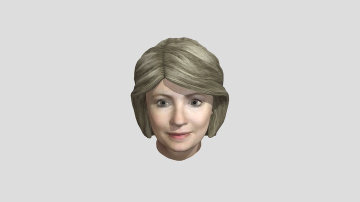 Hillary Clinton Avatar Head 3D Model