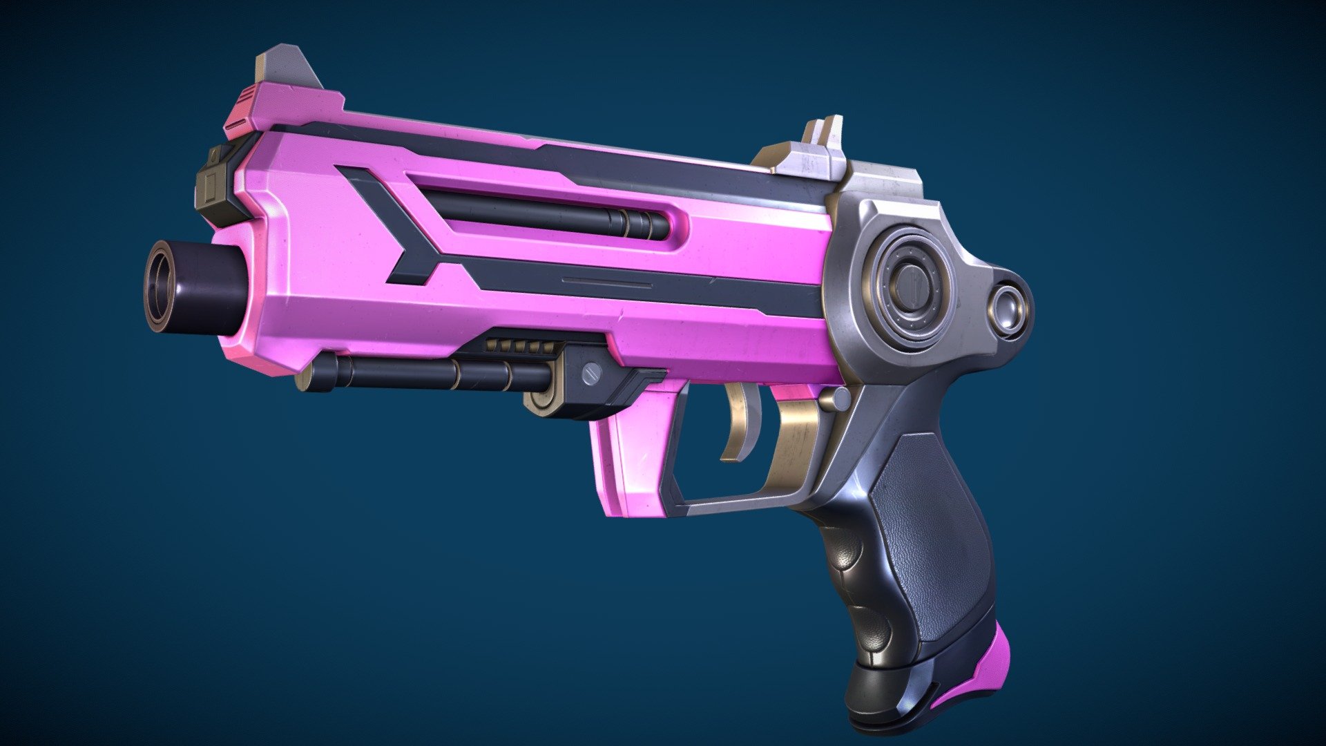 Gameready_Sci-Fi_Gun - 3D model by ElemenTxD [7f4cb3c] - Sketchfab