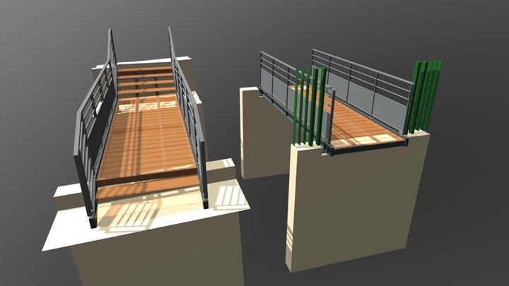 Exemple passerelle 3D Model