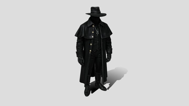 Black Cloaked Shadow Figure 3d Model Free – Modello 3D gratuito STL