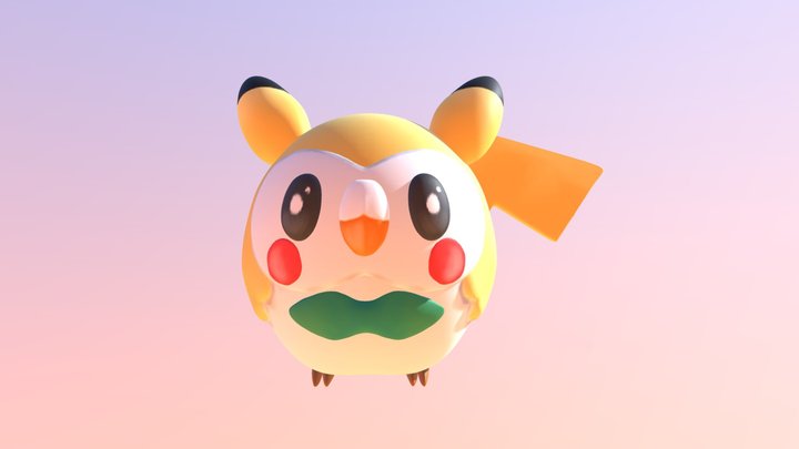 RowletxPikachu 3D Model